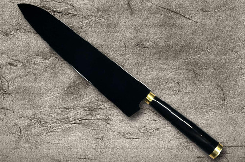 Takeshi Saji Makie-Art R2(SG2) Mirrored Damascus Japanese Chef's Gyuto Knife 210mm with Urushi Lacquered Saya and Handle RED FUJI (AKA FUJI) 