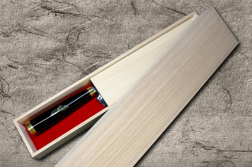 Takeshi Saji Makie-Art R2(SG2) Mirrored Damascus Japanese Chef's Gyuto Knife 210mm with Urushi Lacquered Saya and Handle RED FUJI (AKA FUJI) 