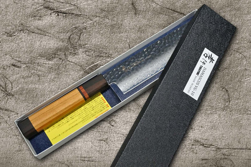 Sakai Takayuki 33-Layer VG10 Damascus Yamazakura Chef's Nakiri(Vegetable) 160mm with Dodecagonal Mountain Cherry Handle 