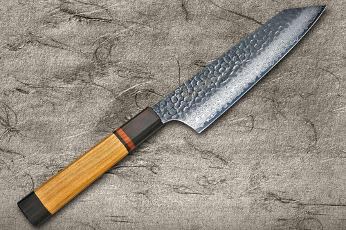 Sakai Takayuki 33-Layer VG10 Damascus Yamazakura Chef's Kengata-Gyuto Knife 190mm with Dodecagonal Mountain Cherry Handle 
