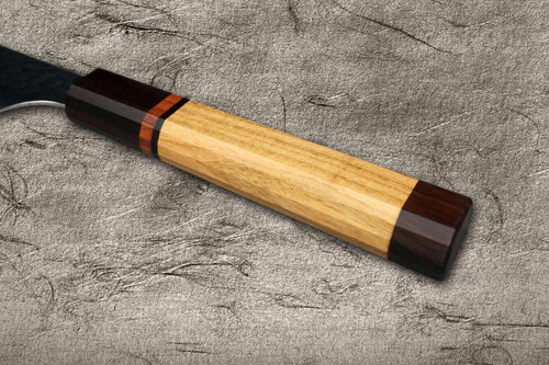 Sakai Takayuki 33-Layer VG10 Damascus Yamazakura Chef's Kengata-Gyuto Knife 190mm with Dodecagonal Mountain Cherry Handle 