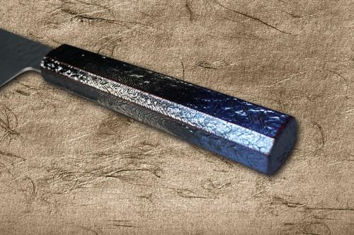Sakai Takayuki 33-Layer VG10 Damascus RIO Chef's Nakiri(Vegetable) 160mm with Japanese Lacquered Handle [Blue] 