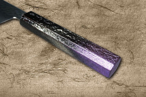 Sakai Takayuki 33-Layer VG10 Damascus RIO Chef's Santoku Knife 170mm with Japanese Lacquered Handle [Purple] 