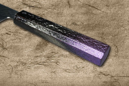 Sakai Takayuki 33-Layer VG10 Damascus RIO Chef's Nakiri(Vegetable) 160mm with Japanese Lacquered Handle [Purple] 