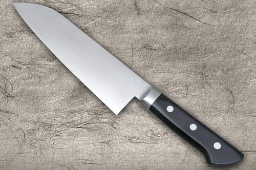 Fujiwara Kanefusa (SOUMA) Mo-Stainless Japanese Chef's Santoku Knife 180mm 