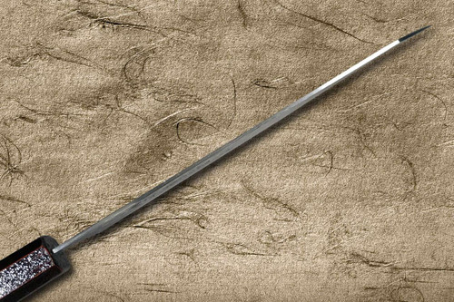 Sakai Takayuki 33-Layer VG10 Damascus RIO Chef's Kengata-Santoku Knife 160mm with Japanese Lacquered Handle [Purple] 