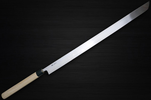 [Left Handed] Sakai Takayuki Tuna Maguro Bocho Japanese Chef's Tuna-Kiri 540mm Tokujyo Supreme (White 2 steel) with Water Buffalo Octagonal Handle 