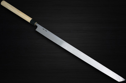 [Left Handed] Sakai Takayuki Tuna Maguro Bocho Japanese Chef's Tuna-Kiri 540mm Tokujyo Supreme (White 2 steel) with Water Buffalo Octagonal Handle 