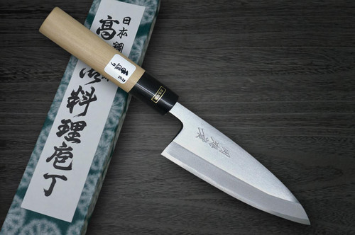 Fujiwara Kanefusa (SOUMA) White Steel Japanese Chef's Deba Knife 120mm 