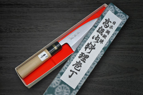 Fujiwara Kanefusa (SOUMA) White Steel Japanese Chef's Deba Knife 120mm 
