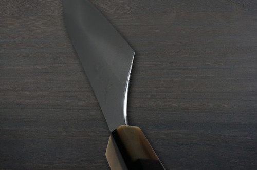 Yu Kurosaki VG-XEOS NEW GEKKO WA EB8W Japanese Chef's Santoku Knife 170mm with White Buffalo Ring Ebony Handle 