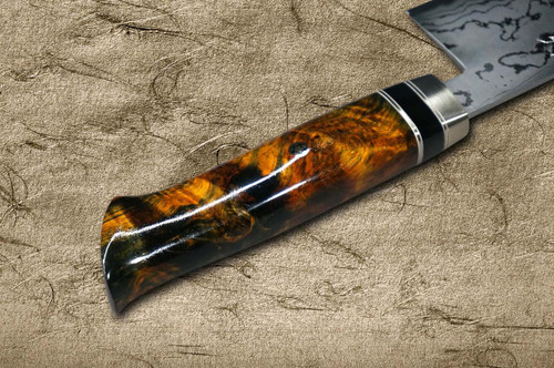 20寸T 10焼刃大V唐刀『紅玉麒麟』刀装具　日本刀　模造刀 居合刀 肋差 大辅西田白纸1号大马士革日本厨师切付菜刀(蔬菜) 180毫米带稳定的瘤