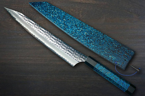 Yu Kurosaki R2(SG2) Hammered SENKO-EI WA INDIGO Japanese Chef's