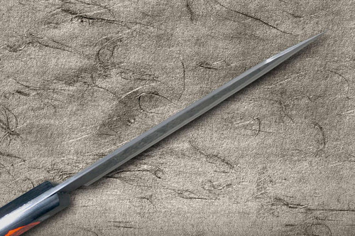 Shigeki Tanaka Aogami No.2 Kurouchi TEKKA CLW Japanese Chef's Kritsuke-Petty Knife(Utility) 120mm with Black Pakka Wood Handle 