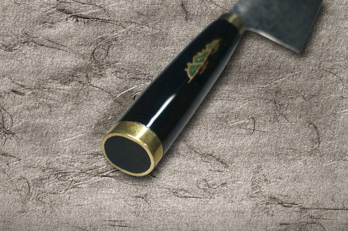 Takeshi Saji Makie-Art R2(SG2) Mirrored Damascus Japanese Chef's Gyuto Knife 240mm with Urushi Lacquered Saya and Handle FUJI on LAKE(PN) 