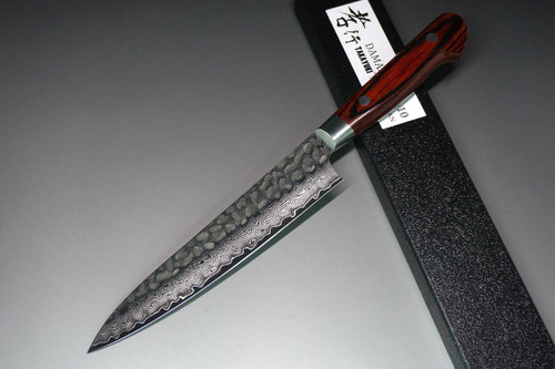 [OUTLET] Sakai Takayuki 33-Layer VG10 Damascus Hammered Japanese Chef's Petty Knife(Utility) 150mm 