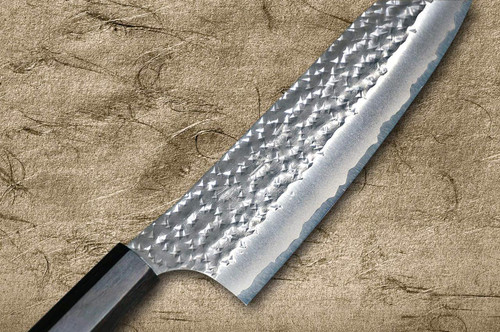 Yu Kurosaki Aogami Super KOKUSEN-EI EB8N Japanese Chef's Santoku Knife 170mm with Full Ebony Handle 