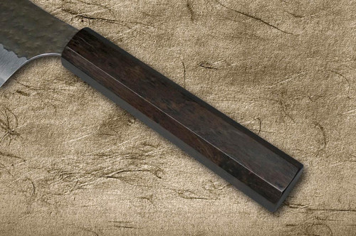 Yu Kurosaki Aogami Super KOKUSEN-EI EB8N Japanese Chef's Santoku Knife 170mm with Full Ebony Handle 