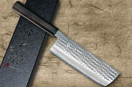Yu Kurosaki Aogami Super KOKUSEN-EI EB8N Japanese Chef's Nakiri(Vegetable) 165mm with Full Ebony Handle 