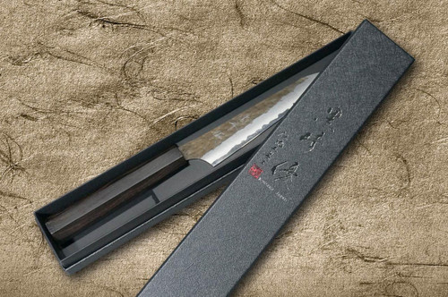 Yu Kurosaki Aogami Super KOKUSEN-EI EB8N Japanese Chef's Petty Knife(Utility) 130mm with Full Ebony Handle 