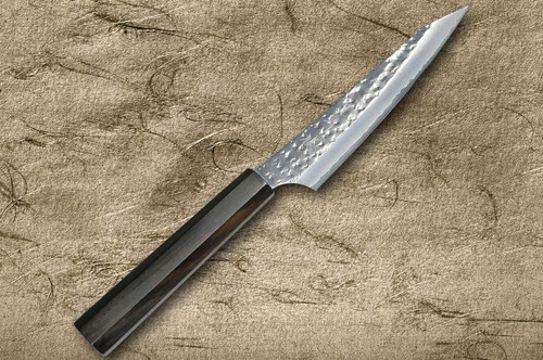 Yu Kurosaki Aogami Super KOKUSEN-EI EB8N Japanese Chef's Petty Knife(Utility) 130mm with Full Ebony Handle 
