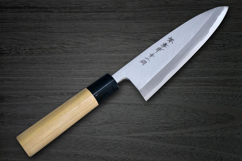 Sakai Takayuki Aoniko Blue 2 Steel Buffalo Tsuba Chef's Deba Knife 150mm 