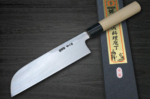 Sakai Takayuki Aoniko Blue 2 Steel Buffalo Tsuba Chef's Kamagata-Usuba(Vegetable) 195mm 