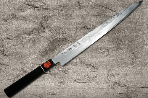 Shigeki Tanaka VG10 Damascus SENKO Japanese EB Chef's Yanagiba(Sashimi) 330mm with Ebony Handle 