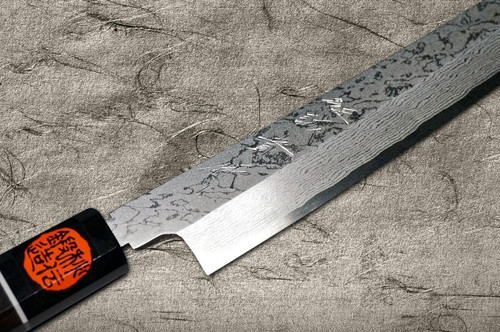 Shigeki Tanaka VG10 Damascus SENKO Japanese EB Chef's Yanagiba(Sashimi) 360mm with Ebony Handle 