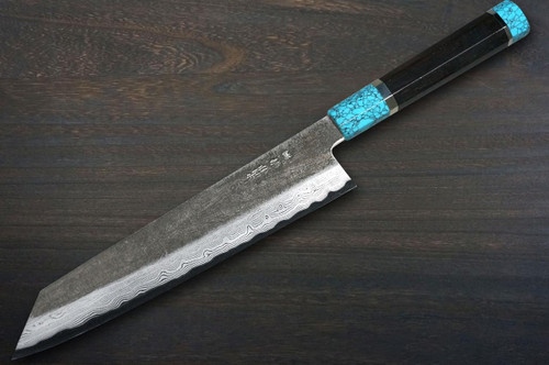 Satoshi Nakagawa Aogami#1 Damascus Kurouchi EBTCA2 Japanese Chef's