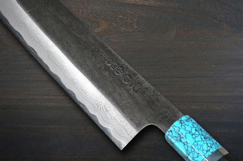 Satoshi Nakagawa Aogami#1 Damascus Kurouchi EBTCA2 Japanese Chef's