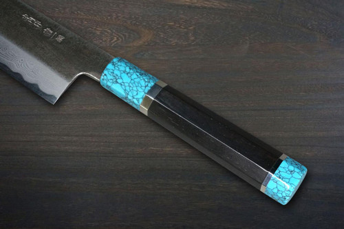 Satoshi Nakagawa Aogami#1 Damascus Kurouchi EBTCA2 Japanese Chef's