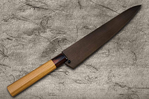 Magnolia Saya Sheath Dark Brown [with Ebony Pin] for 240mm Slicer(Sujihiki) 