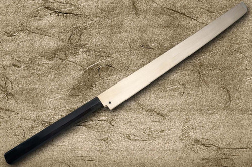 Sakai Takayuki KEISHOURYU Gold Dragon Engraving Japanese Chef's Tuna-Kiri 600mm Tokujyo Supreme (White 2 steel) with Water Buffalo Ebony Handle and Saya Sheath 
