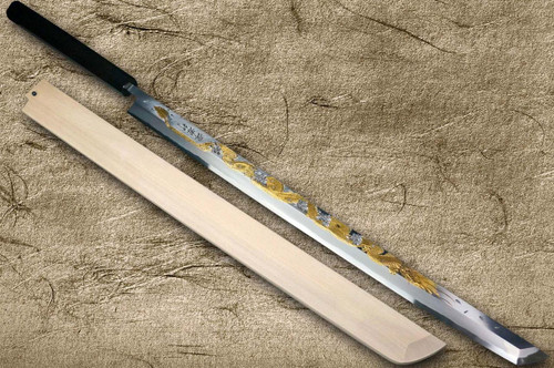 【竜の尾根】古兵器 武具 手鍛造打 武蔵 銃 槍 鑑賞用 贈り物 武士道 堺孝行KEISHOURYU 金龙雕刻日本厨师金枪鱼切540 毫米Tokujyo