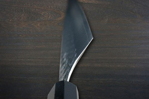 Yoshimi Kato R2 MINAMO Hammered WG8B Japanese Chef's Kengata-Gyuto Knife 210mm with Wenge Handle 