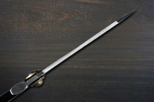 HIGONOKAMI Nagao Kanekoma VG10 Damascus Raden-Makie-Art Folding Petty Knife(Utility) 75mm with Raden Makie Urushi Handle SAKURA 