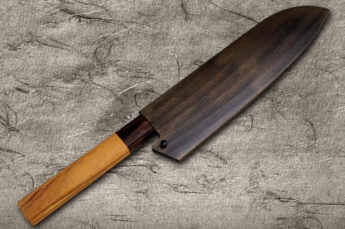 Magnolia Saya Sheath Dark Brown [with Ebony Pin] for 180mm Santoku
