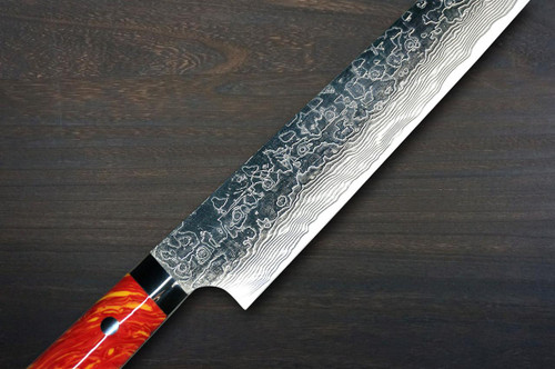 Takeshi Saji R2 Diamond Finish Damascus TCR Japanese Chef's Slicer