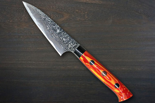 Takeshi Saji R2 Diamond Finish Damascus TCR Japanese Chef's Petty
