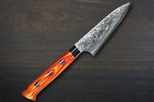 Takeshi Saji R2 Diamond Finish Damascus TCR Japanese Chef's Petty