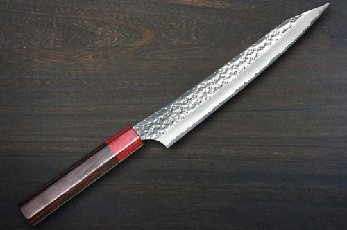 Yu Kurosaki Aogami Super KOKUSEN-EI RS8H Japanese Chef's Slicer(Sujihiki) 240mm with Red-Ring Octagonal Handle 