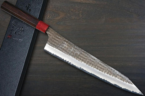 Yu Kurosaki Aogami Super KOKUSEN-EI RS8H Japanese Chef's Gyuto Knife 270mm with Red-Ring Octagonal Handle 