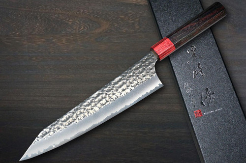 Yu Kurosaki Aogami Super KOKUSEN-EI RS8R Japanese Chef's Gyuto Knife 210mm with Red-Ring Octagonal Handle 