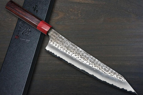 Yu Kurosaki Aogami Super KOKUSEN-EI RS8H Japanese Chef's Gyuto Knife 180mm with Red-Ring Octagonal Handle 
