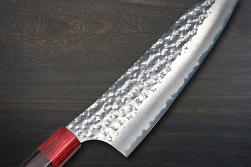 Yu Kurosaki Aogami Super KOKUSEN-EI RS8H Japanese Chef's Bunka Knife 165mm with Red-Ring Octagonal Handle 