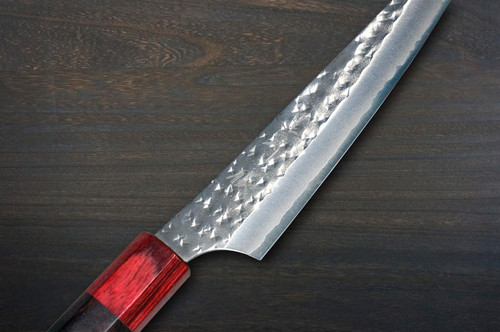 Yu Kurosaki Aogami Super KOKUSEN-EI RS8H Japanese Chef's Petty Knife(Utility) 130mm with Red-Ring Octagonal Handle 