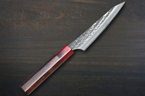 Yu Kurosaki Aogami Super KOKUSEN-EI RS8H Japanese Chef's Petty Knife(Utility) 130mm with Red-Ring Octagonal Handle 