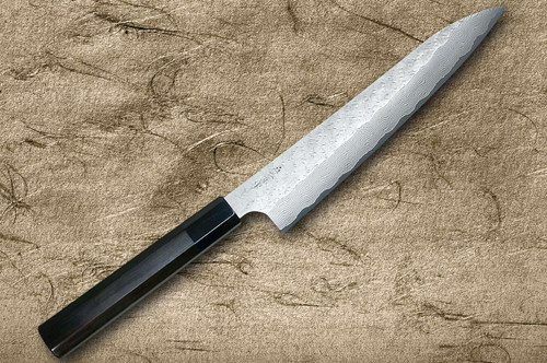 Nigara SPG-STRIX Damascus Hammered EB8B Japanese Chef's Slicer