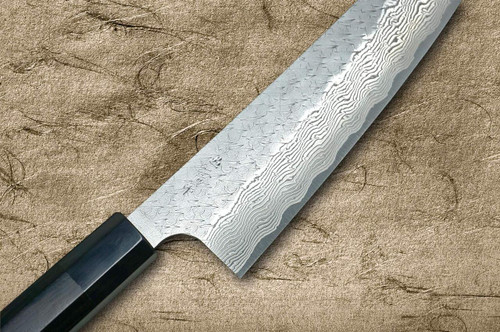 Nigara SPG-STRIX Damascus Hammered EB8B Japanese Chef's Gyuto Knife 240mm with Ebony Handle 